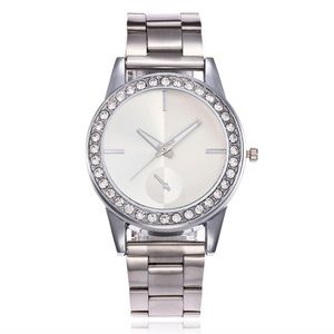 HighStreet Rhinestone Metal Band Watch